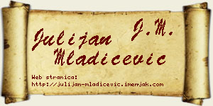 Julijan Mladićević vizit kartica